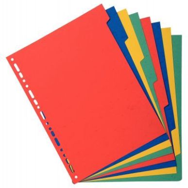 Achetez Jeu de 8 intercalaires à  touches neutres en carte recyclée 220g format A4 2008E EXACOMPT..