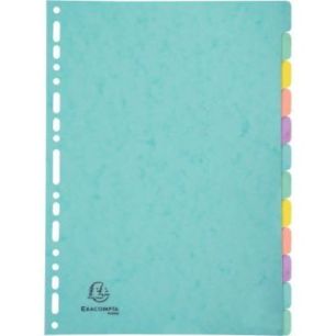 Achetez Jeu de 12 intercalaires AQUAREL en carte lustrée 400g pour format A4 7712E AQUAREL EXACOMPT..