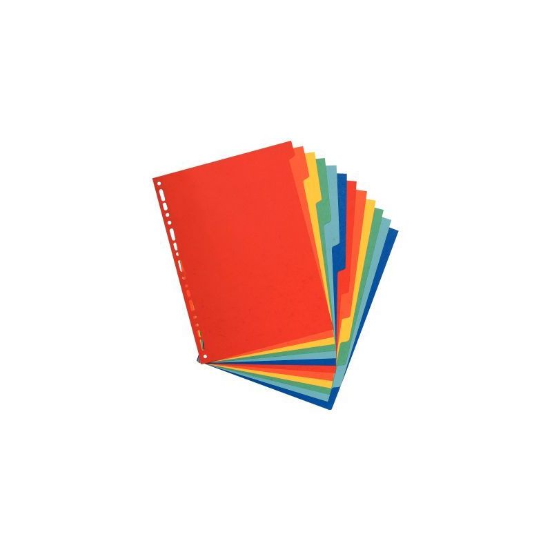 Achetez Jeu de 12 intercalaires en carte lustrée 400g A4 99H EXACOMPTA pas cher sur Ma Rentrée Sco..