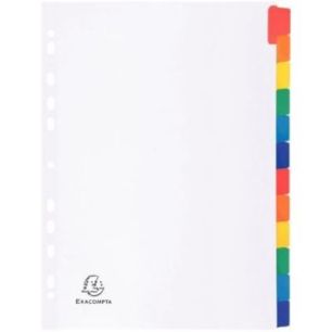 Achetez Jeu de 12 intercalaires en carte blanche Mylar, format A4 2312E EXACOMPTA pas cher sur Ma Re..