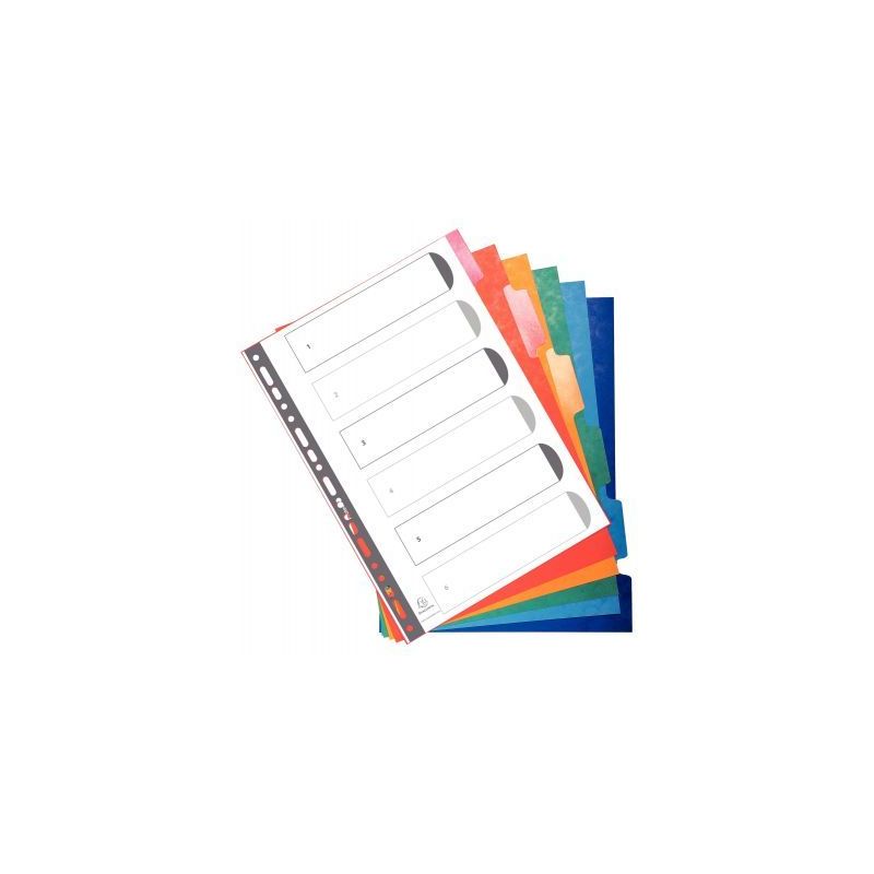 Achetez Jeu de 6 intercalaires carte forte réutilisables 2206E EXACOMPTA pas cher sur Ma Rentrée S..