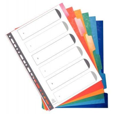 Achetez Jeu de 6 intercalaires carte forte réutilisables 2206E EXACOMPTA pas cher sur Ma Rentrée S..