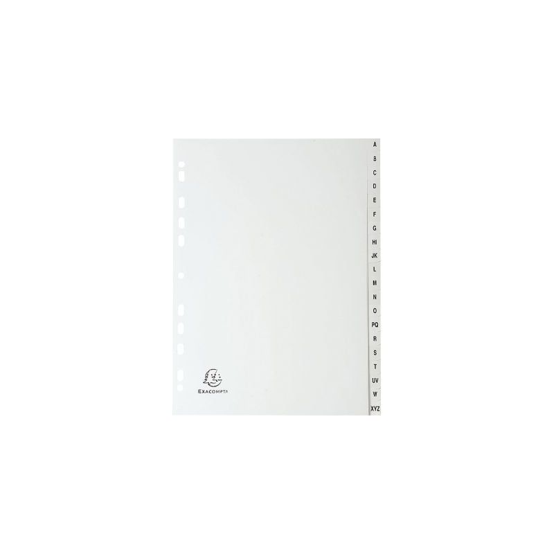 Achetez Jeu de 20 intercalaires alphabétiques en polypropylène gris recyclé, format A4 1720E FORE.. Achetez Jeu de 20 intercalaires alphabétiques en polypropylène gris recyclé, format A4 1720E FORE..