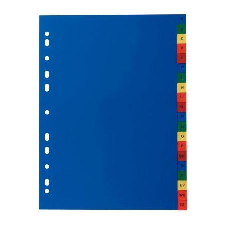 Achetez Jeu de 20 intercalaires alphabétiques en polypropylène de couleur Format 21x29,7 cm 100745..