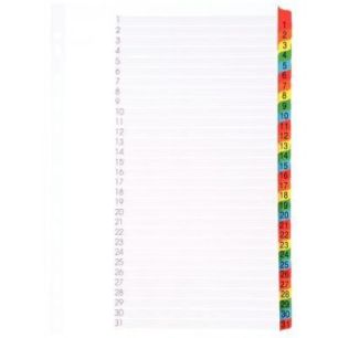 Intercalaires numériques 1 à 31 touches format A4+ 8337131-980 LANDS Intercalaires numériques 1 à 31 touches format A4+ 8337131-980 LANDS