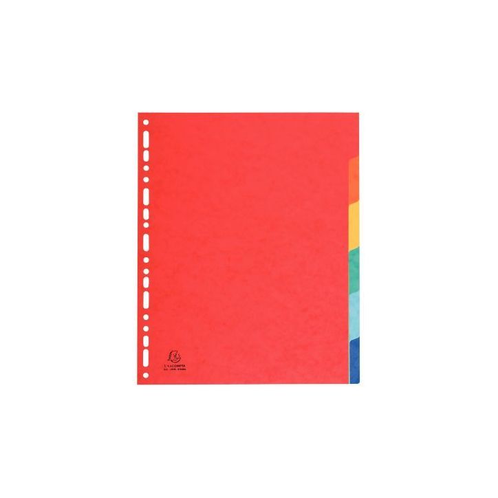 Jeu de 6 intercalaires en carte lustrée 400g, format A4+ 2606E EXACOMPTA