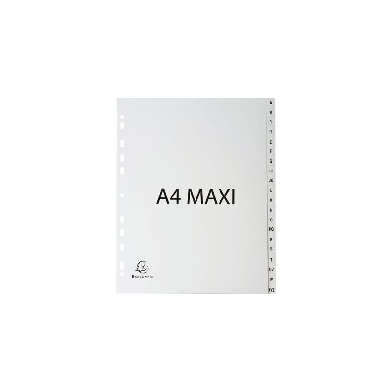 Achetez Jeu de 20 intercalaires alphabétiques en polypropylène gris recyclé, format A4+ 1920E FOR..