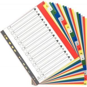 Achetez Jeu de 20 intercalaires alphabétiques en polypropylène coloré, format A4+ 90E EXACOMPTA p..