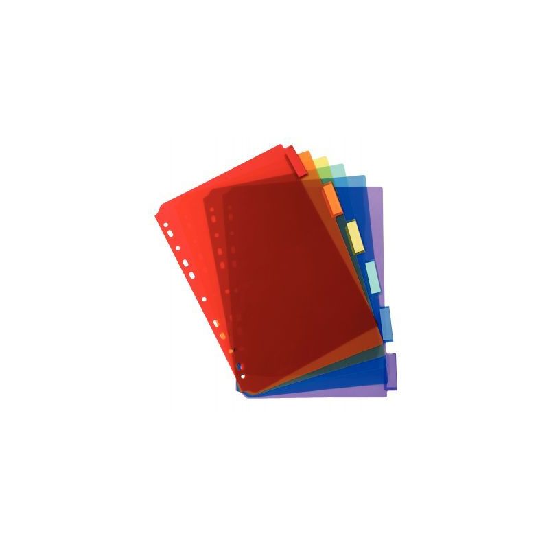 Achetez Jeu de 6 intercalaires à  onglets personnalisables en polypropylène coloré format A4 390..