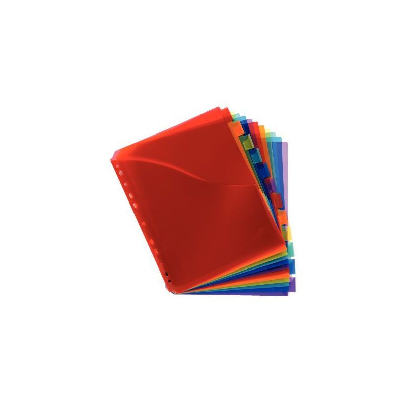 Achetez Jeu de 12 intercalaires à  onglets personnalisables en polypropylène coloré format A4 39..