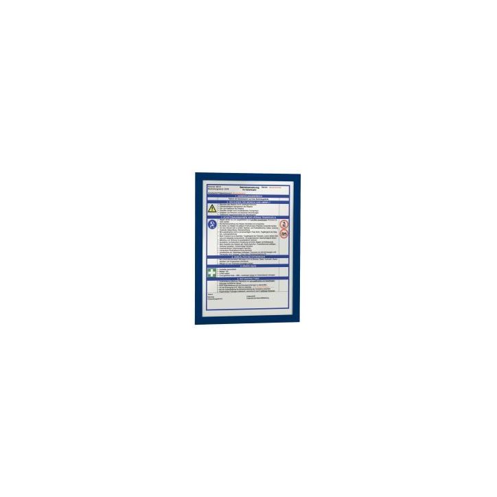 Sac de 2 cadres d'affichage A4 adhésif repositionnable avec contour magnétique bleu 4872-07 DURABLE