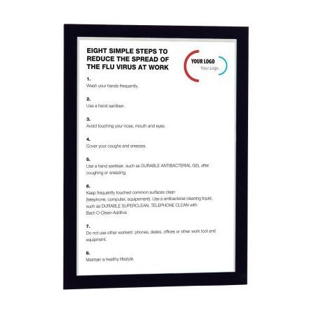 Achetez Sac de 2 cadres d'affichage A4 adhésif repositionnable avec contour magnétique noir 4872-0..