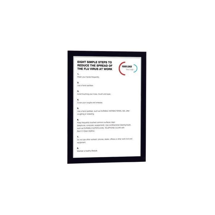 Sac de 2 cadres d'affichage A4 adhésif repositionnable avec contour magnétique noir 4872-01 DURABLE