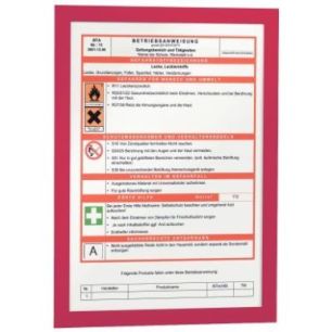 Achetez Sac de 2 cadres d'affichage A4 adhésif repositionnable avec contour magnétique rouge 4872-..