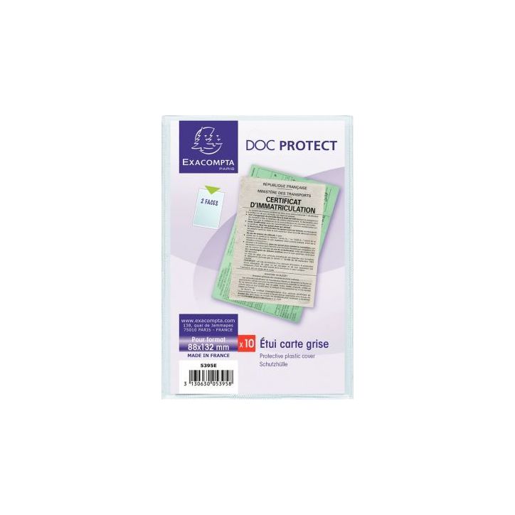 Etui pour documents de voiture en PVC 5395UE EXACOMPTA