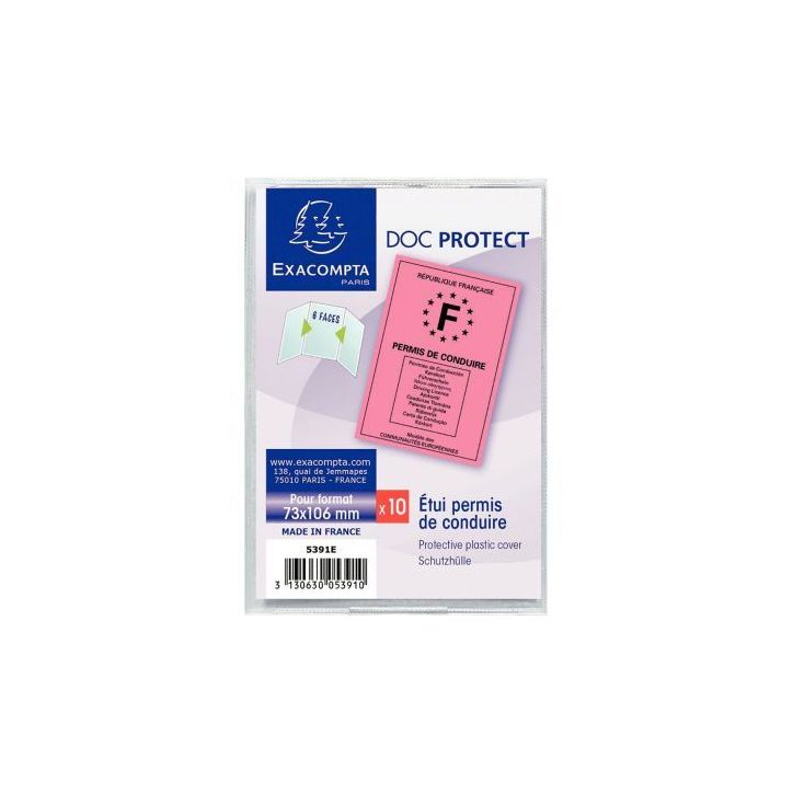 Etui pour permis de conduire en PVC 5391UE EXACOMPTA