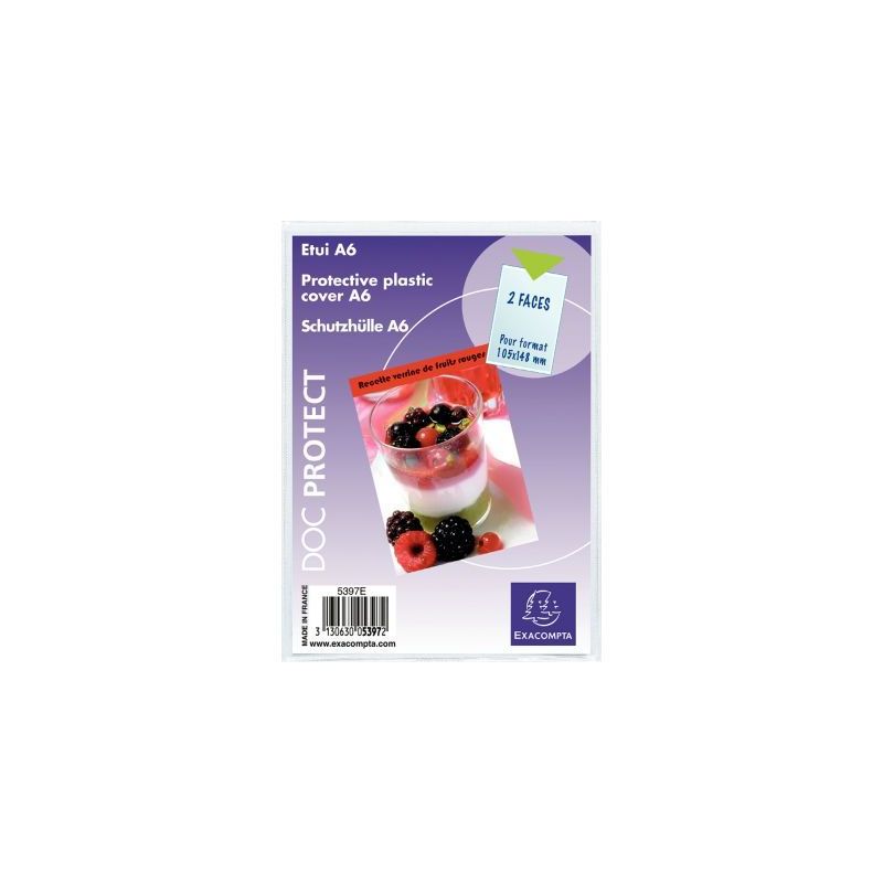 Achetez Étui simple pour format A6 en PVC 5397UE EXACOMPTA pas cher sur Ma Rentrée Scolaire