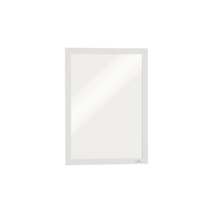 Sac de 2 cadres d'affichage A4 adhésif repositionnable avec contour magnétique blanc 4872 02 DURABLE