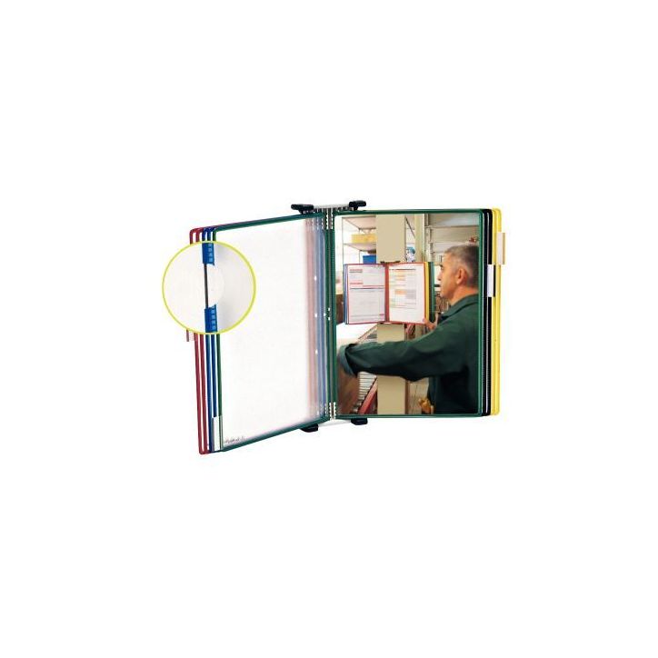 Ensemble mural de 10 poches pour format A4 à pivots 414109 T.TECHNIC TARIFOLD