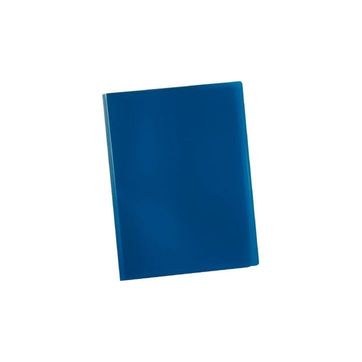 PERGAMY Protège-documents en polypropylène 20 vues Bleu, couverture 3/10e, pochettes 6/100e