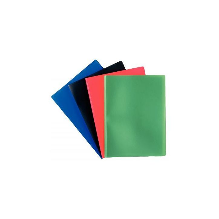 Carton de 25 protège-documents couverture souple en polypropylène 20 vues, coloris assortis 400050616