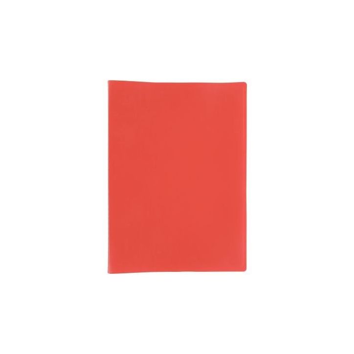 PERGAMY Protège-documents en polypropylène 40 vues Rouge, couverture 3/10e, pochettes 6/100e
