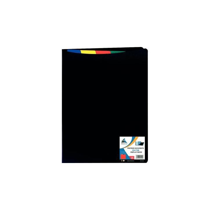 Protège-documents en polypropylène 100 vues noir + 5 intercalaires 060705NOIR