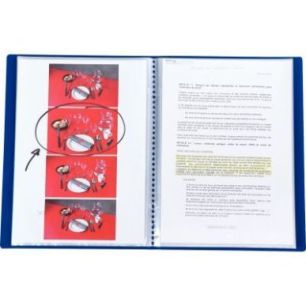 Achetez Protège-documents MEMPHIS 50 pochettes fixes 100 vues coloris bleu 400108023 HAMELIN pas ch..