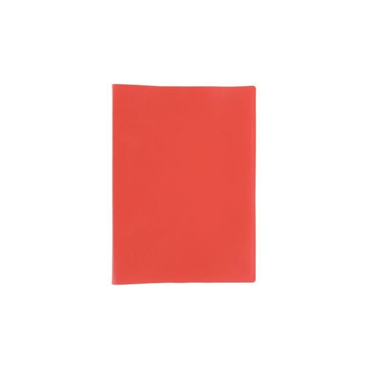 PERGAMY Protège-documents en polypropylène 80 vues Rouge, couverture 3/10e, pochettes 6/100e