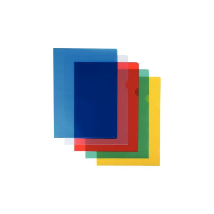 Sachet de 10 pochettes coin en polypropylène 12/100e, coloris assortis 100741601