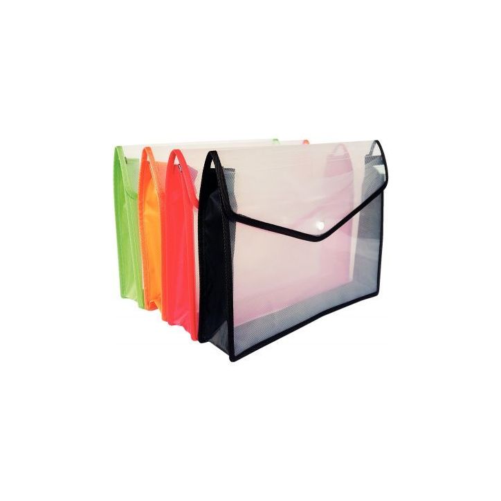 Paquet de 4 maxi enveloppes extensibles SECO en polypropylène recyclé transparent EPW-AST SECO