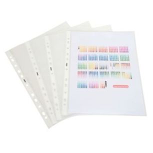 Boîte de 100 pochettes perforées en polypro 9/100e lisse perforation 11 trous Boîte de 100 pochettes perforées en polypro 9/100e lisse perforation 11 trous