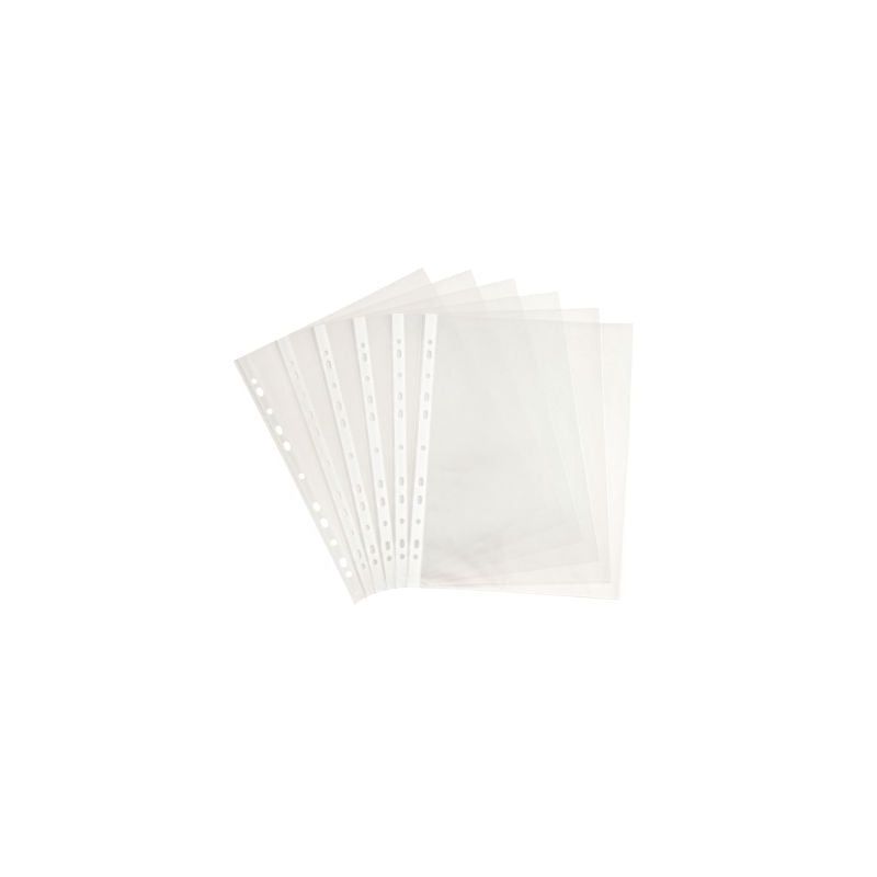 Achetez Sachet de 100 pochettes perforées en polypropylène 4,5/100e grainé, perforation 11 trous ..