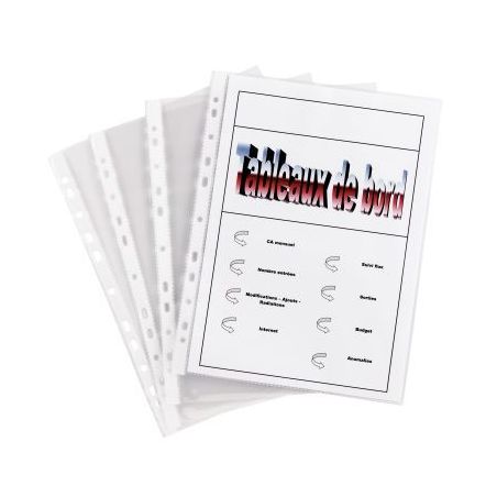 Achetez Sachet de 10 pochettes perforées en polypropylène 12/100ème 100741531 pas cher sur Ma Ren..