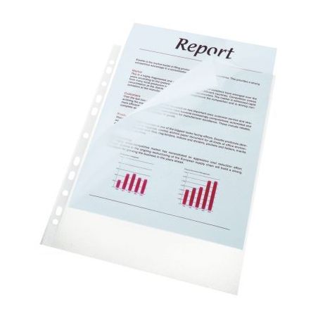 Achetez Sachet de 100 pochettes perforées en polypropylène, ouverture 2 côtés 100746523 pas cher..