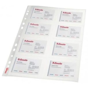 Achetez Paquet de 10 pochettes perforées en polypropylène format A4, 16 cartes de visite par poche..