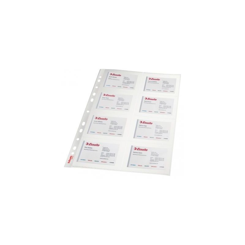 Achetez Paquet de 10 pochettes perforées en polypropylène format A4, 16 cartes de visite par poche..