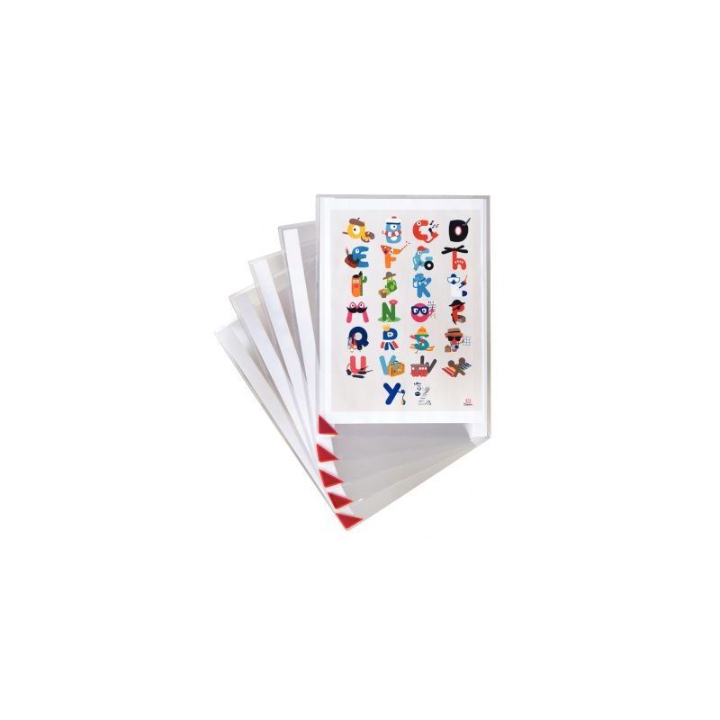 Achetez TARIFOLD Sachet de 5 poch. murales PVC A4, adhésives repositionnables, ouv. en coin et coin.. Achetez TARIFOLD Sachet de 5 poch. murales PVC A4, adhésives repositionnables, ouv. en coin et coin..