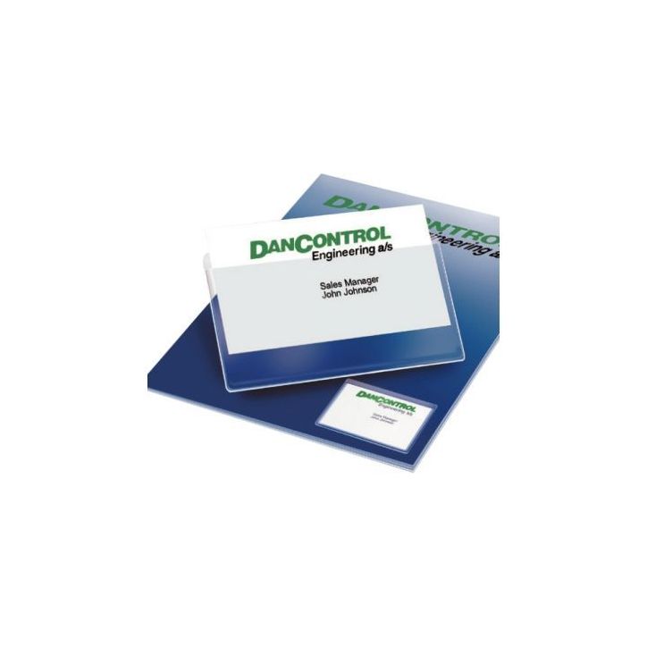Blister de 10 pochettes adhésives transparentes pour cartes de visite format 60x105 mm 10116 3L
