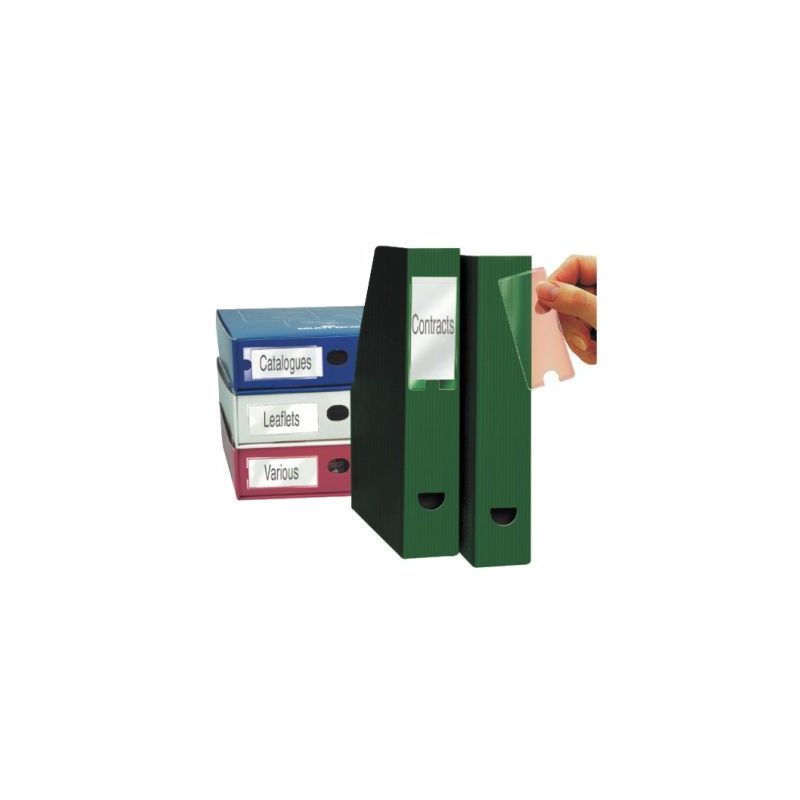 Achetez Blister de 12 porte-étiquettes adhésives en polypropylène format 35x75 mm 10320 3L pas ch..