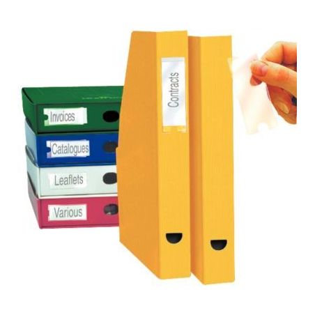 Achetez Blister de 6 porte-étiquettes adhésives en polypropylène format 55x102 mm 10335 3L pas ch..