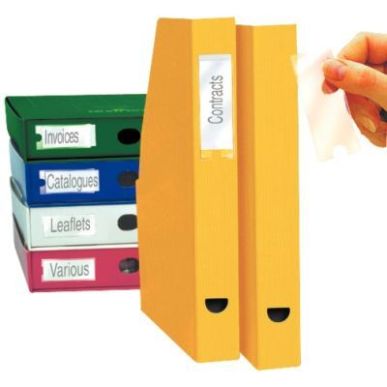 Achetez Blister de 6 porte-étiquettes adhésives en polypropylène format 55x102 mm 10335 3L pas ch..