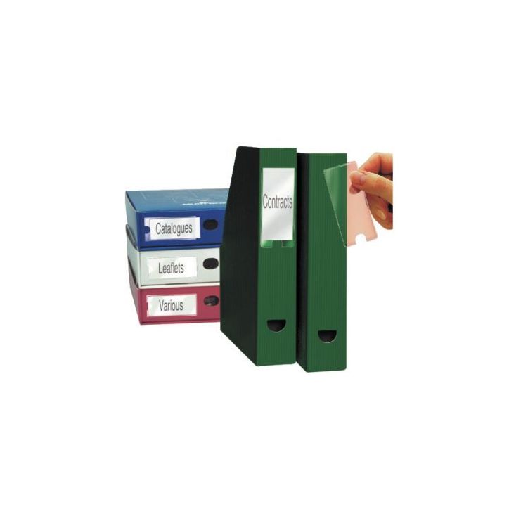 Blister de 6 porte-étiquettes adhésives en polypropylène format 46x75 mm 10330 3L