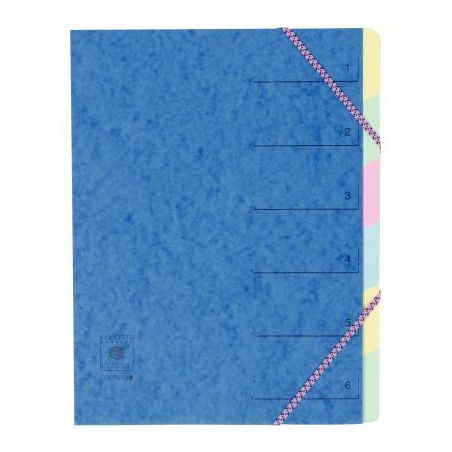 Achetez Trieur en carte lustrée 5/10ème fermeture par élastiques 6 compartiments T6705 COUTAL pas..