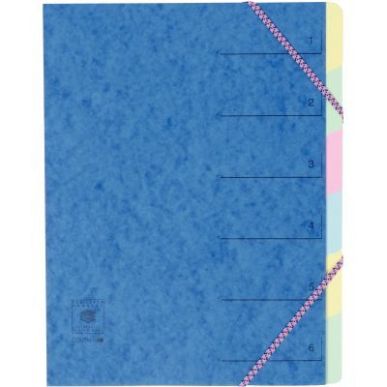 Achetez Trieur en carte lustrée 5/10ème fermeture par élastiques 6 compartiments T6705 COUTAL pas..
