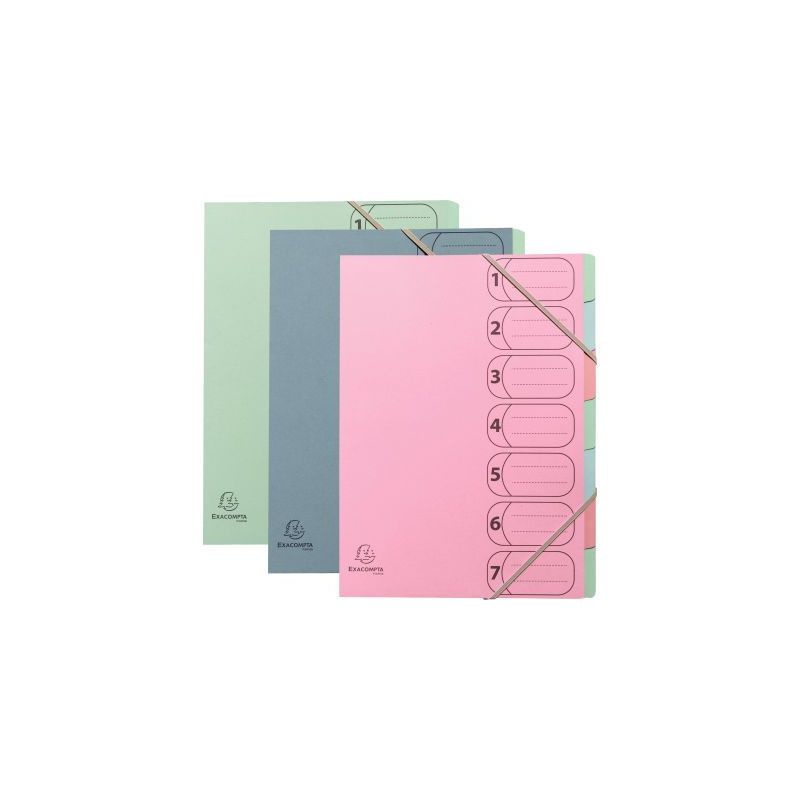 Achetez Trieur en carte recyclée AUTENTIK 7 compartiments, coloris assortis 56239E AUTENTIK EXACOMP..