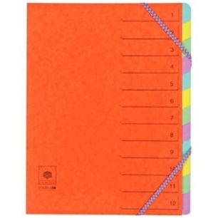 Achetez Trieur en carte lustrée 5/10ème fermeture par élastiques 12 compartiments T6905 COUTAL pa..