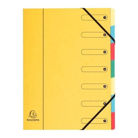 Achetez Trieur en carte lustrée 5/10ème fermeture par élastiques 7 compartiments T6755 COUTAL pas..