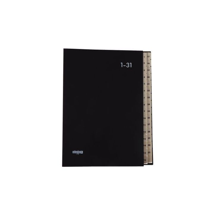 Trieur balacron numérique 31 compartiments coloris noir 175.3102 EXTENDOS