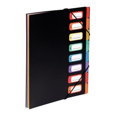 Achetez VIQUEL Trieur RAINBOW 8 compartiments à  soufflet en polypro 5/10, extérieur Noir intéri..